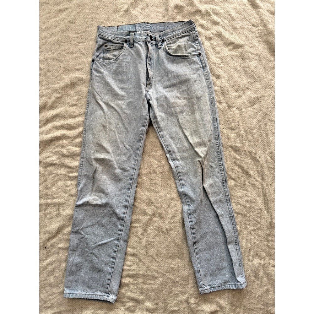 Vintage Wrangler Light Wash Jeans Mens 30x30 Low Rise Straight Leg Denim USA